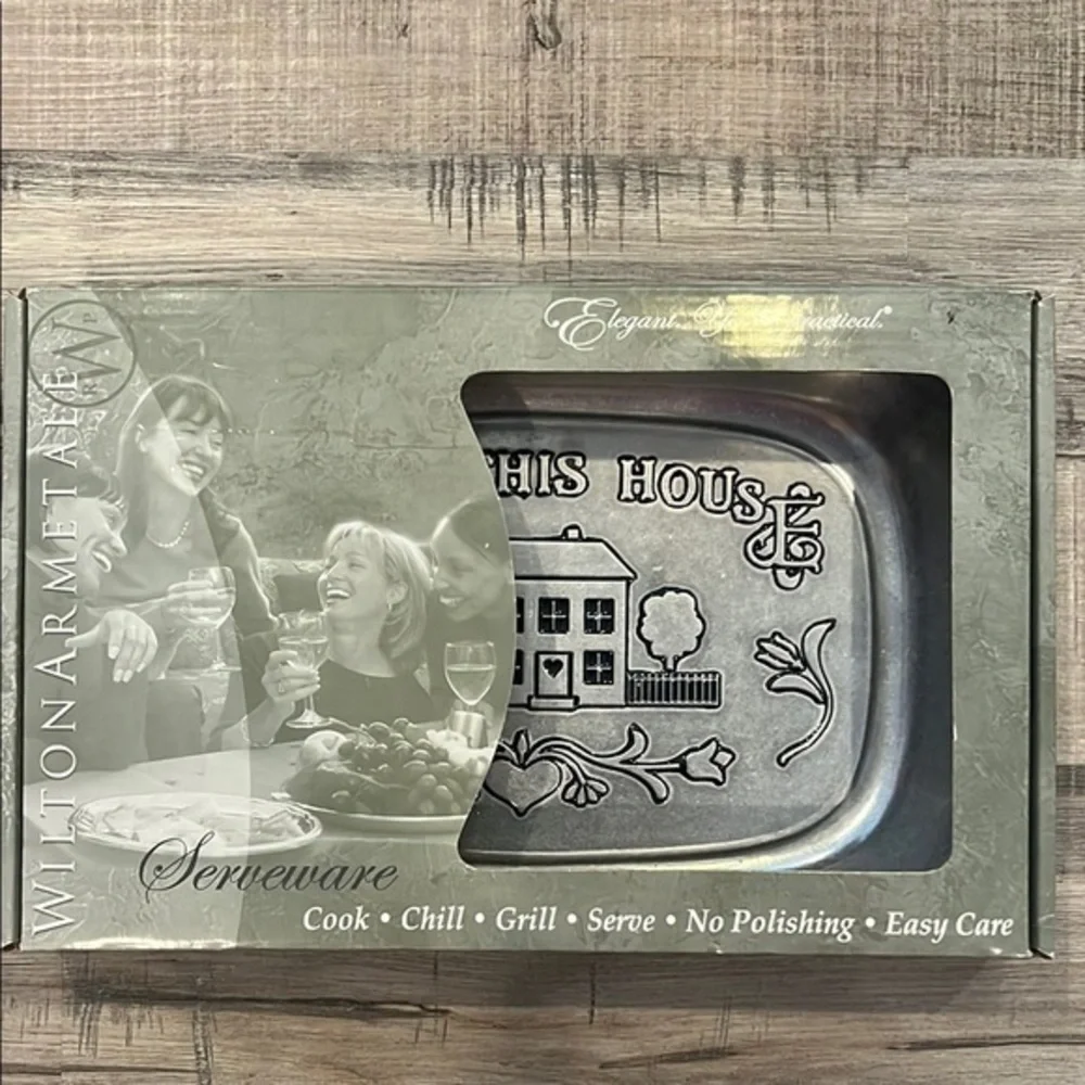 NIB Wilton Armetale ‘Bless This House’ bread serving tray
